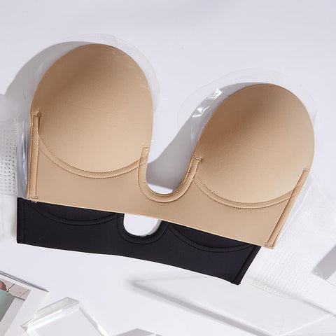 Deep U-Shaped Backless Self Adhesive Bra