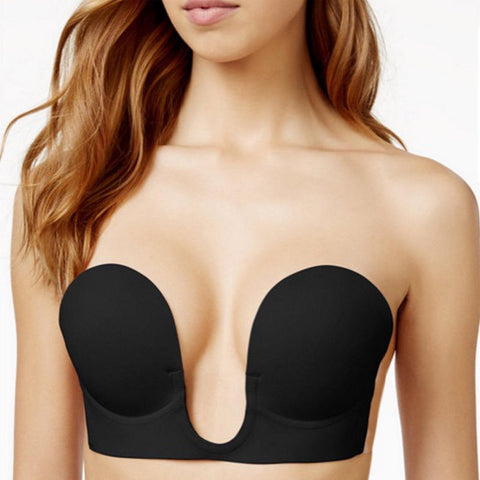 Deep U-Shaped Backless Self Adhesive Bra