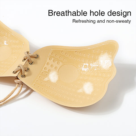 Strapless Silicone Butterfly Bra With Drawstrings
