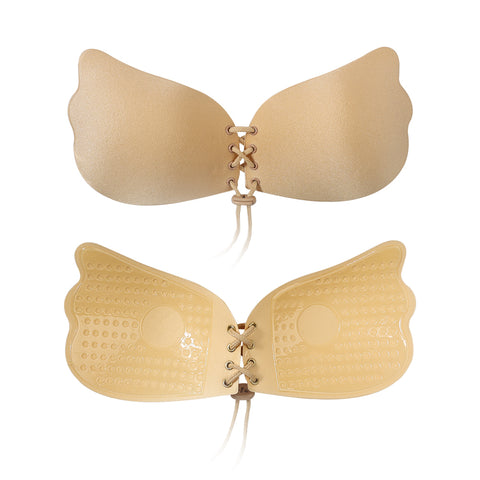 Strapless Silicone Butterfly Bra With Drawstrings