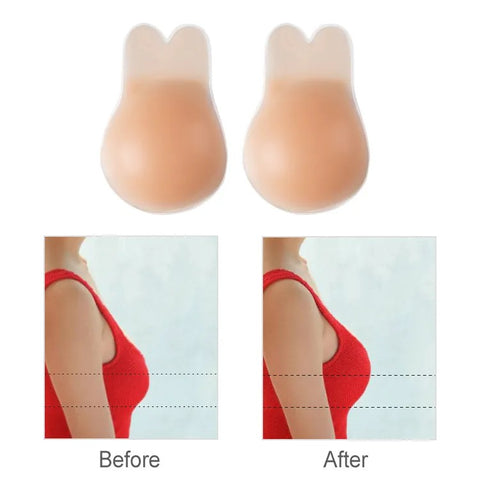 Silicone Adhesive Breast Lifting Bunny Ear Bra