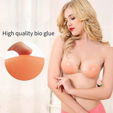 Strapless Invisible Silicone Self Adhesive Bra