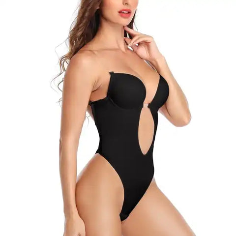 Backless & Strapless Seamless Plunge Bodysuit