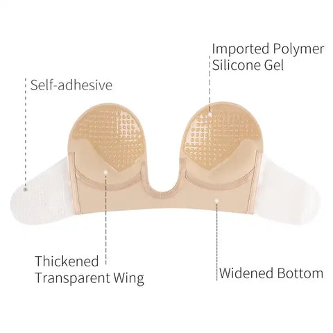 Deep U-Shaped Backless Self Adhesive Bra